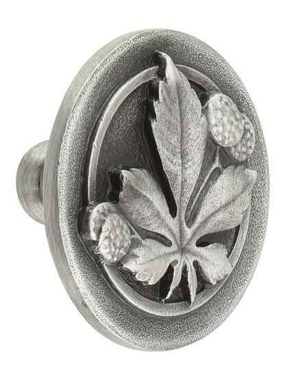 Horse Chestnut Cabinet Knob in Antique Pewter.